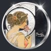 Alfons Mucha Kankalin emlékérem - ezüst, festett