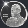 Alfons Mucha Kankalin emlékérem - ezüst, festett