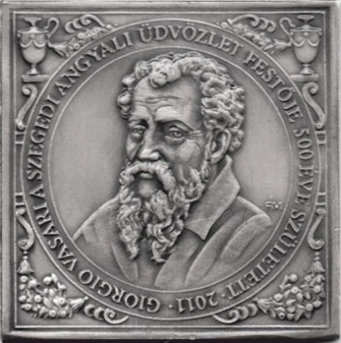 Angyali üdvözlet - ezüstözött bronz