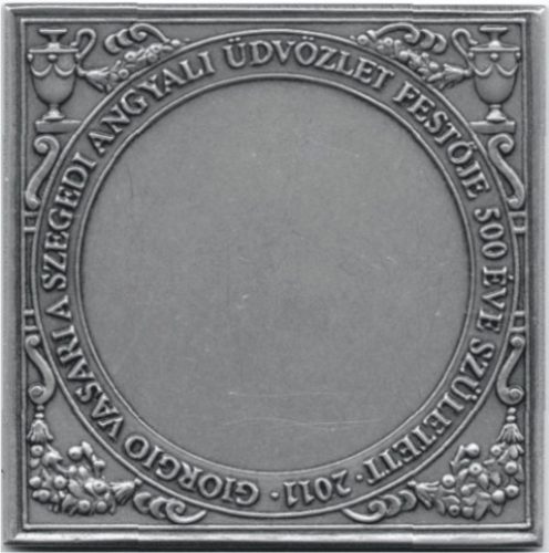 Angyali üdvözlet - ezüstözött bronz