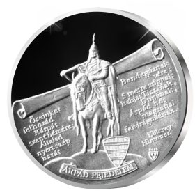 Árpád fejedelem - ezüstözött bronz