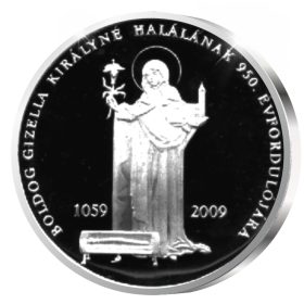 Boldog Gizella királyné - ezüstözött bronz