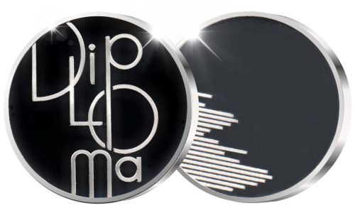 Diploma - ezüstözött bronz