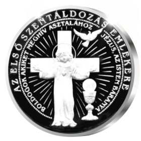 Elsőáldozási emlékérem - ezüstözött bronz