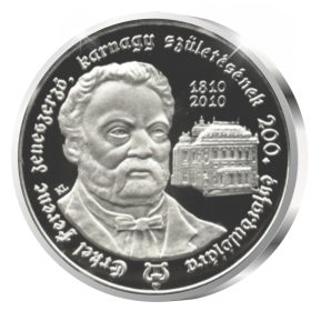 Erkel Ferenc - ezüstözött bronz
