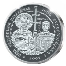  Géza fejedelem halálának 1000. évfordulójára - ezüstözött bronz