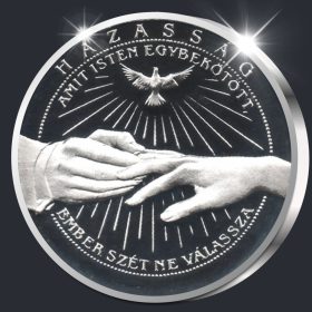 Házassági emlékérem gyűrű - ezüst