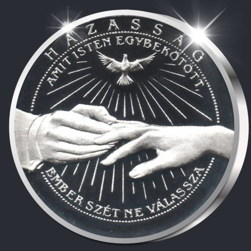 Házassági emlékérem gyűrű - ezüst