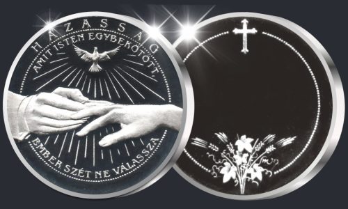 Házassági emlékérem gyűrű - ezüst