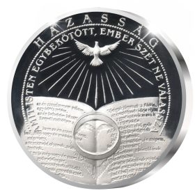 Házassági emlékérem könyv - ezüstözött bronz