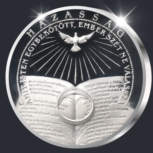 Házassági emlékérem könyv - ezüst