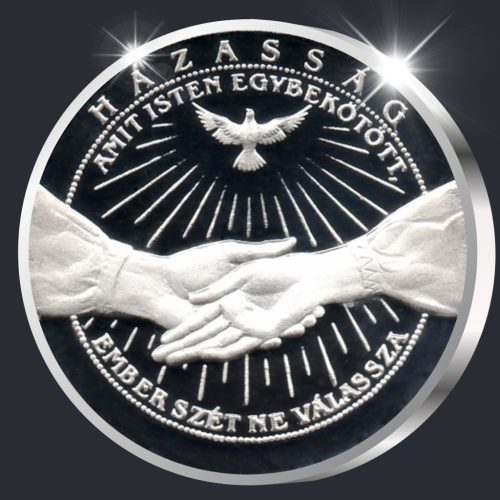 Házassági emlékérem kezek - ezüst