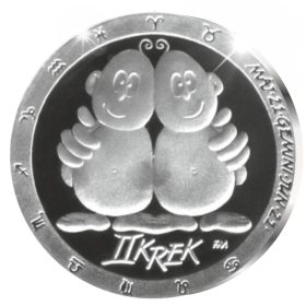 Ikrek - ezüstözött bronz