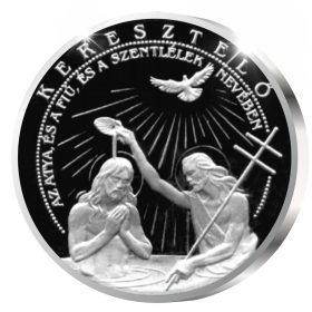 Keresztelő (felnőtt) - ezüstözött bronz