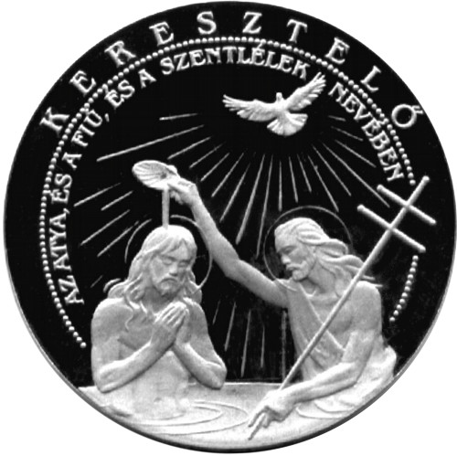 Keresztelő (felnőtt) - ezüstözött bronz
