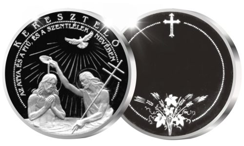 Keresztelő (felnőtt) - ezüstözött bronz