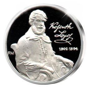 Kossuth Lajos - ezüstözött bronz