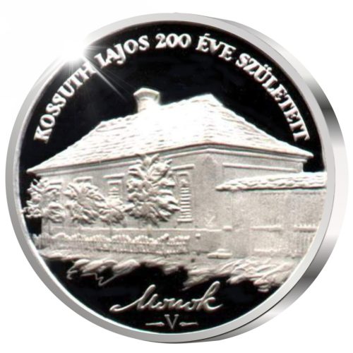 Kossuth Lajos - ezüstözött bronz