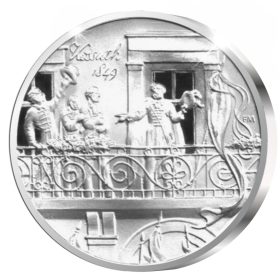   Kossuth 1849 A Szabadságharc emlékére - ezüstözött bronz