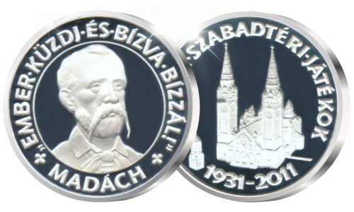 Madách Szabadtéri Játékok - ezüstözött bronz