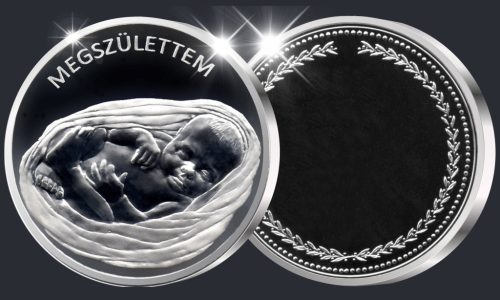 Megszülettem emlékérem - ezüst