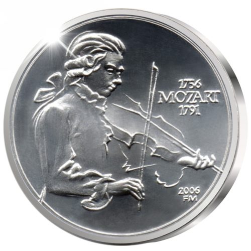 Wolfgang Amadeus Mozart - ezüstözött bronz