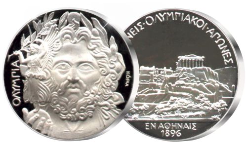 Olimpia - ezüstözött bronz