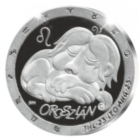 Oroszlán - ezüstözött bronz