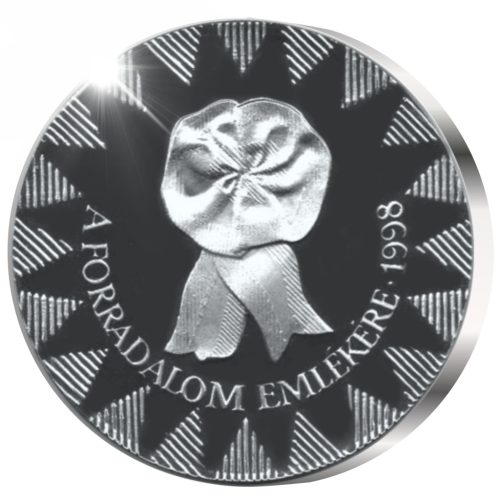 Petőfi 1848 A Forradalom emlékére - ezüstözött bronz