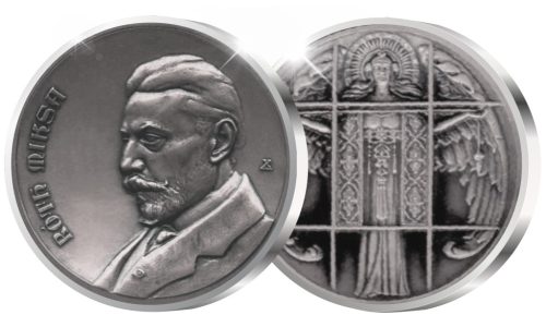 Róth Miksa - ezüstözött bronz