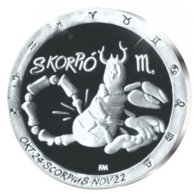 Skorpió - ezüstözött bronz