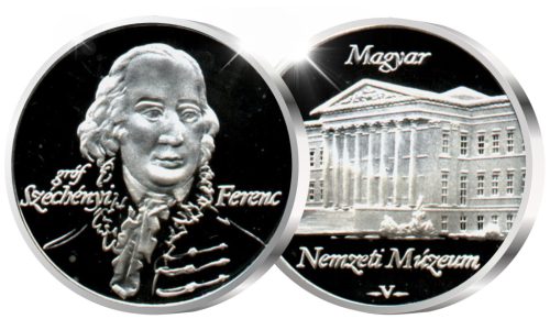 Széchényi Ferenc - ezüstözött bronz
