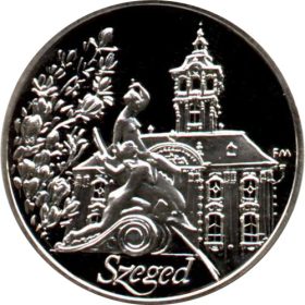 Szeged Városháza - ezüstözött bronz