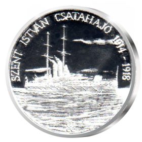 Szent István csatahajó - ezüstözött bronz