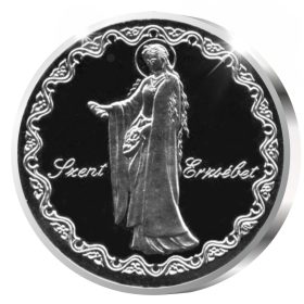 Szent Erzsébet - ezüstözött bronz