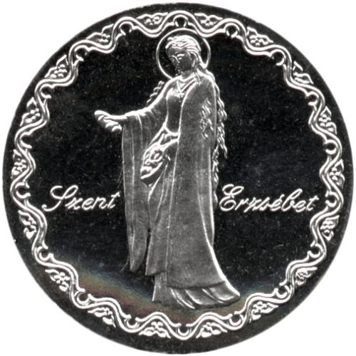 Szent Erzsébet - ezüstözött bronz
