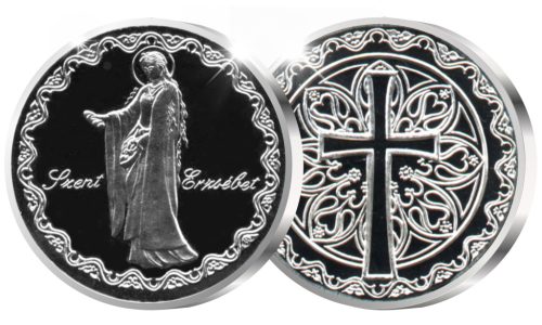 Szent Erzsébet - ezüstözött bronz