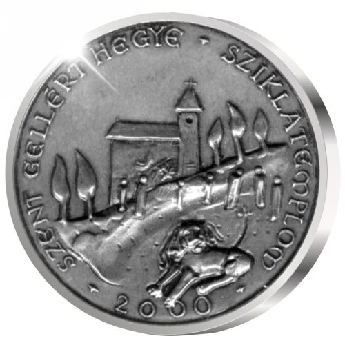 Buda, Szent István - Szent Gellért Sziklatemplom - ezüstözött bronz