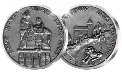 Buda, Szent István - Szent Gellért Sziklatemplom - ezüstözött bronz