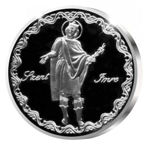 Szent Imre - ezüstözött bronz