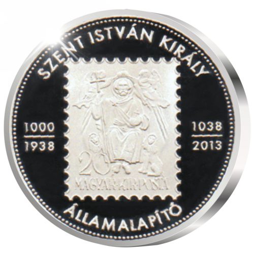 Szent István király - ezüstözött bronz