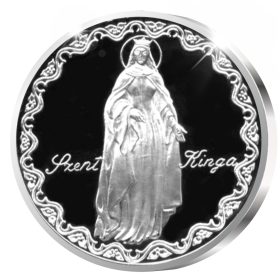 Szent Kinga - ezüstözött bronz