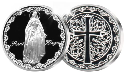 Szent Kinga - ezüstözött bronz