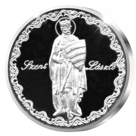 Szent László - ezüstözött bronz