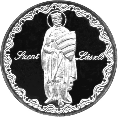Szent László - ezüstözött bronz