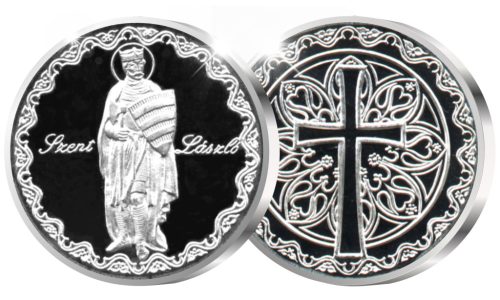 Szent László - ezüstözött bronz