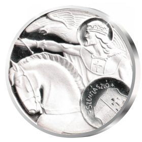 Szent László - ezüstözött bronz