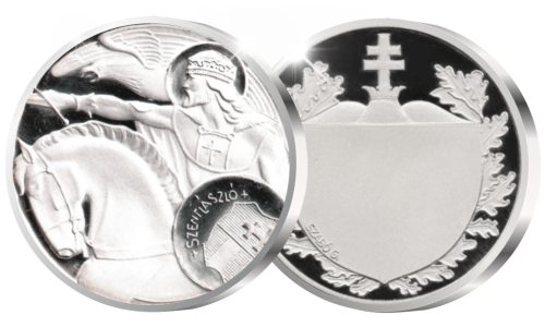 Szent László - ezüstözött bronz