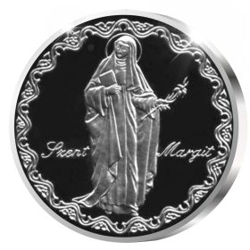 Szent Margit - ezüstözött bronz