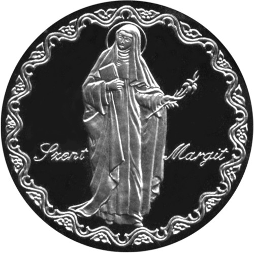 Szent Margit - ezüstözött bronz
